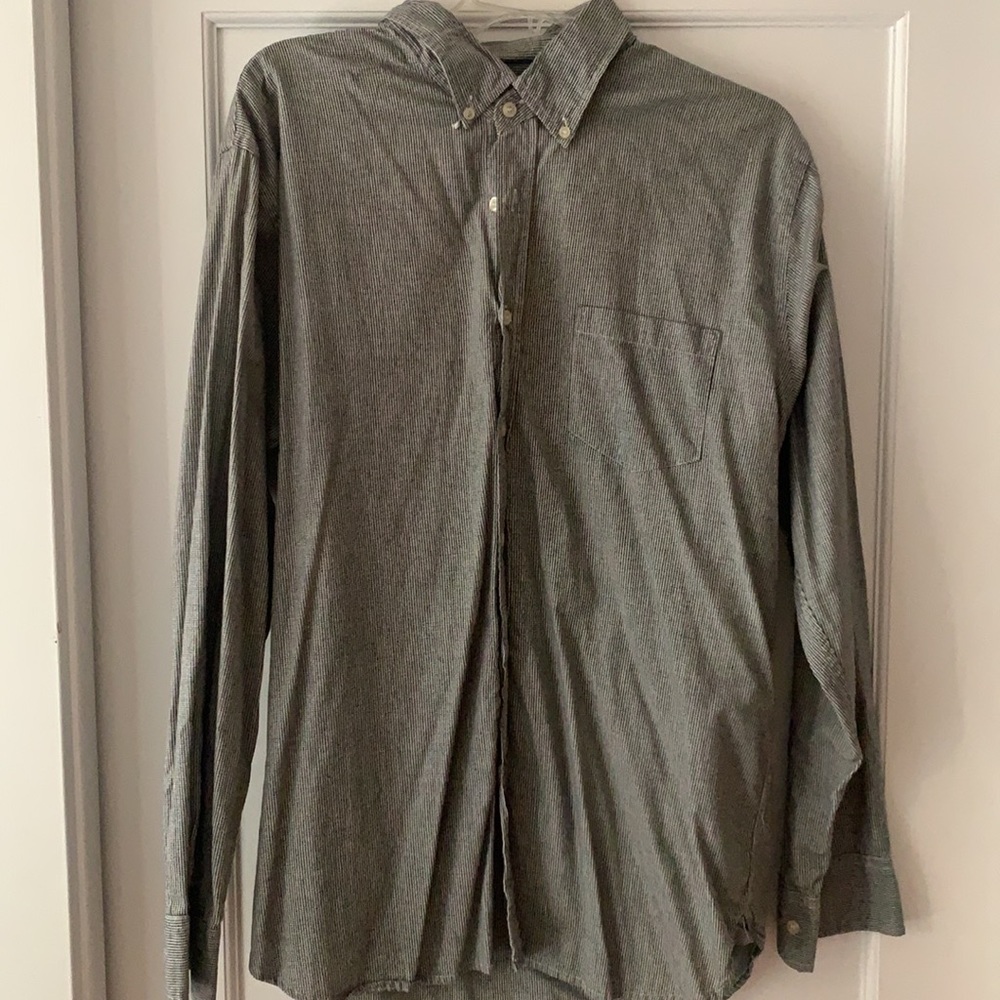Casual long sleeve black white shirt